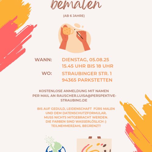 bunter Flyer für Keramik bemalen