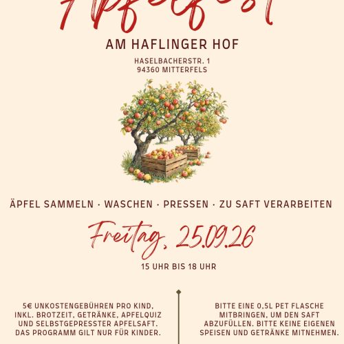 Einladung zum Apfelfest